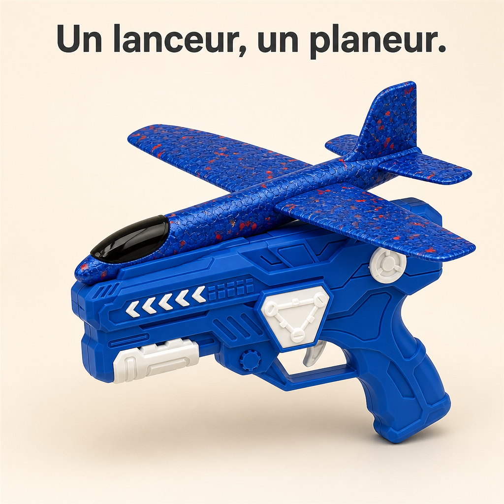 Lanceur à ressort et planeur en mousse