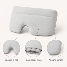Épouse le nez, garnissage lesté, aucune sangle