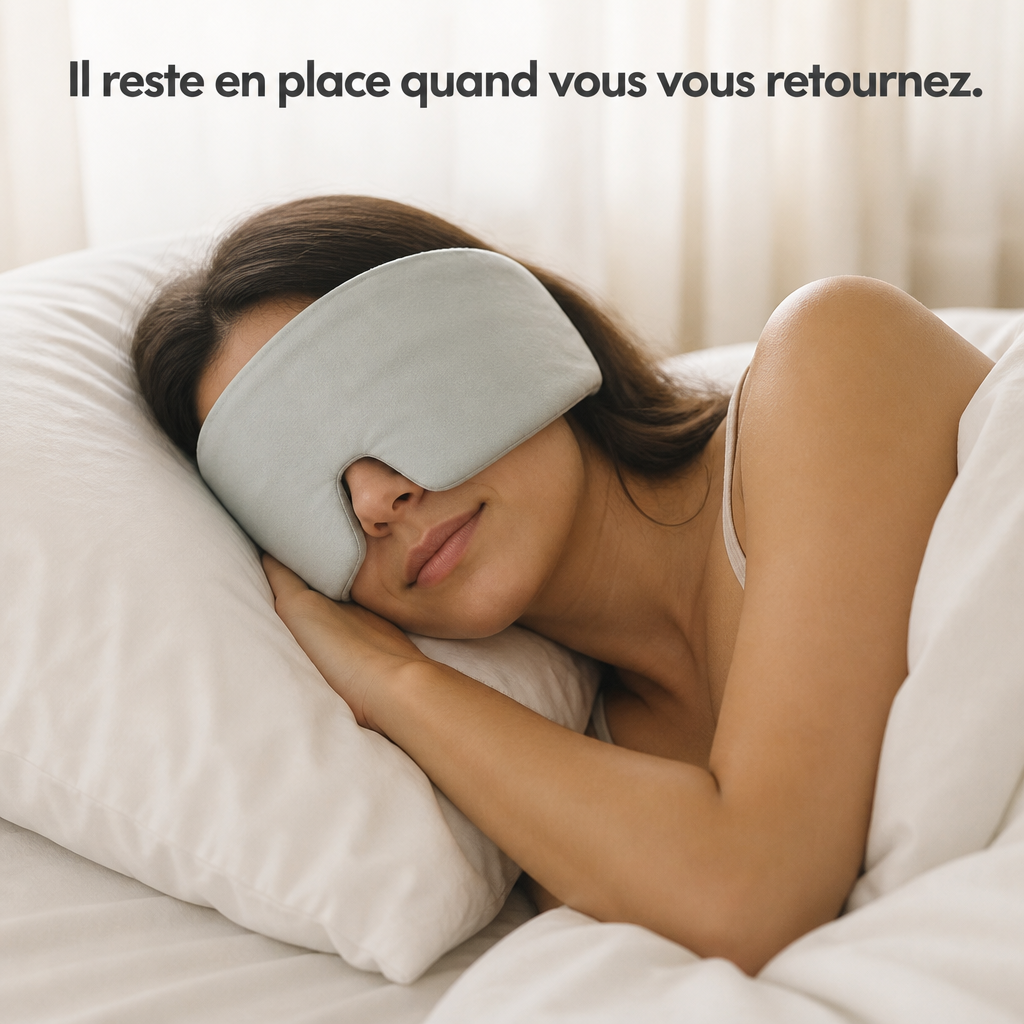 Le masque reste en place pendant le sommeil